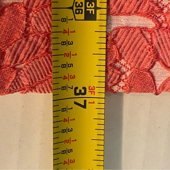 Ann Taylor Orange White Raised Floral Dress Size 6 - Picture 14 of 14